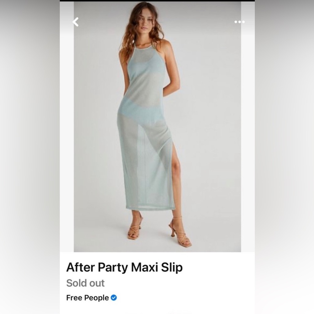 Free people after part maxi slip dress NWOT💕💕🛒🛒 all sold out on website